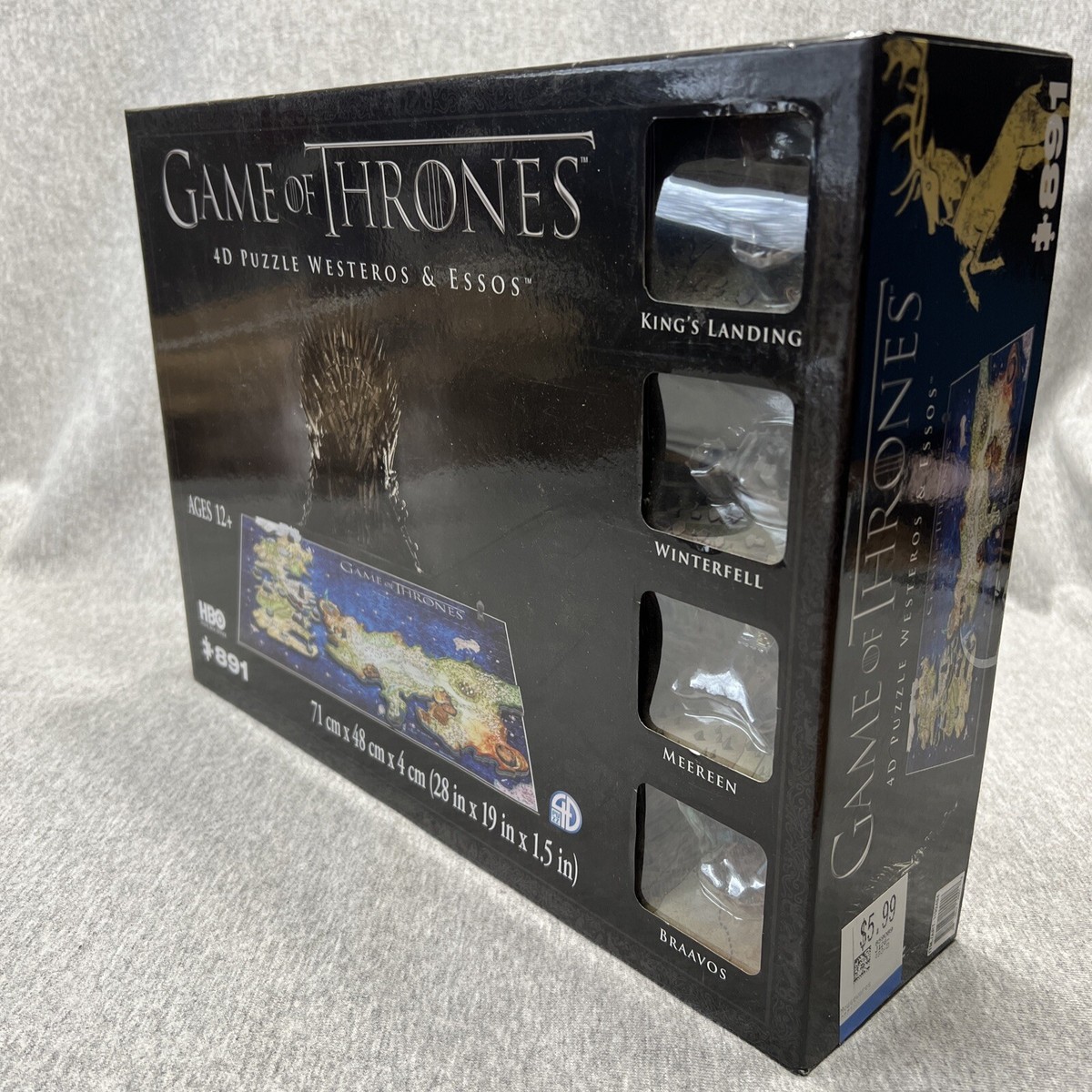GAME OF THRONES Westeros & Essos Map 4D Puzzle w/ Mini Winterfell