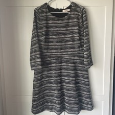 LOFT - Dress - Size 14 - Black And White Tweed - Excellent Condition