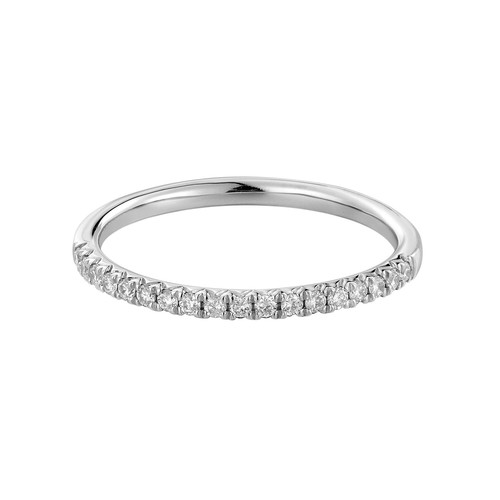 14K White Gold Lab Grown Diamond Wedding Band MZ6449