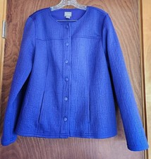 Chico  s Women  s Elegant Purple Snap Button Blazer Suit Jacket Size 2 Large 12 