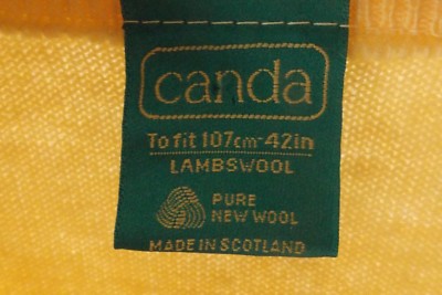 Pull Homme Canda En Pure Laine Vierge D'Écosse – Lambswool, Col V, Jaune, Taille L