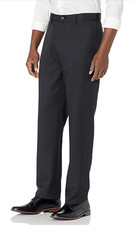 Amazon Essentials Men's Classic-Fit Flat-Front Dress Pants 36/28