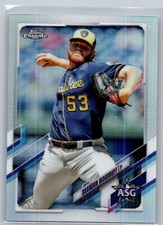 2021 topps chrome update baseball brandon woodruff all-star game refractor #31