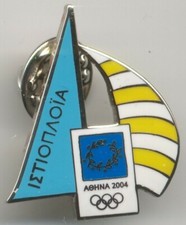 ATHENS 2004. OLYMPIC GAMES. TROFE PIN. SAILING. IN ORIGINAL CARD