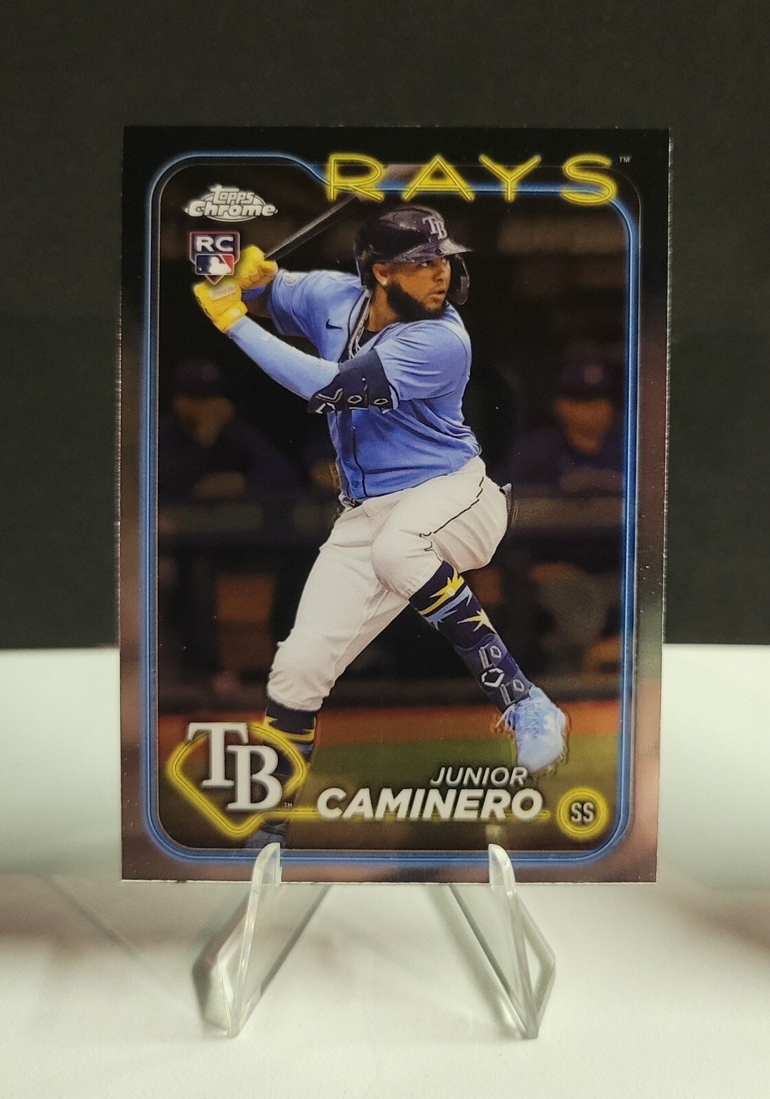 2024 Topps Chrome - #213 Junior Caminero (RC) Rays Rookie