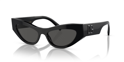 Dolce & Gabbana Black Cat-Eye Sunglasses with Gray Lenses Dolce&Gabbana DG6207 Cat Eye Sunglasses | Fashion Eyewear US main image 4