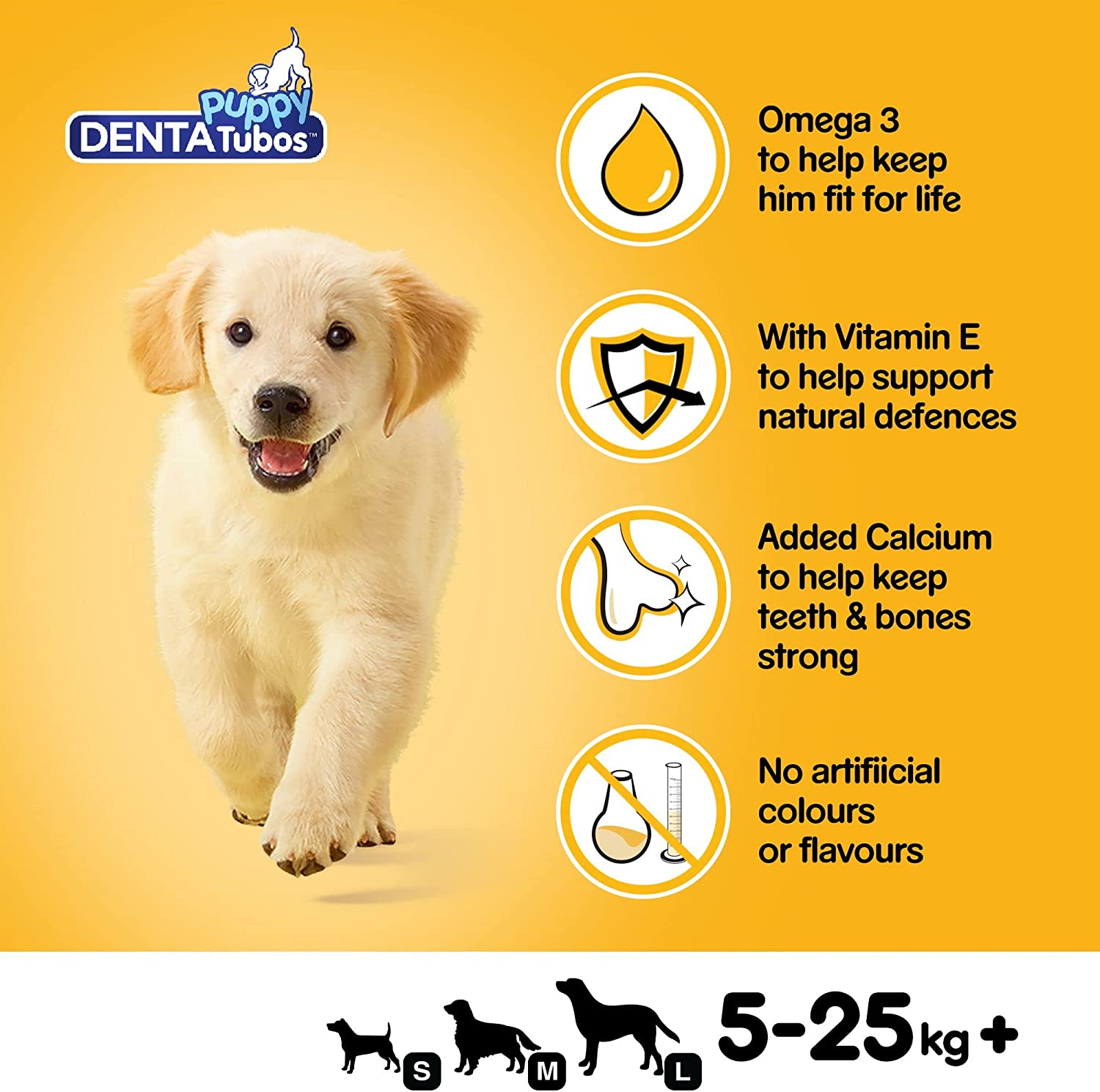 Pedigree Puppy Denta Tubo Daily dental chews for puppies, 54 Sticks