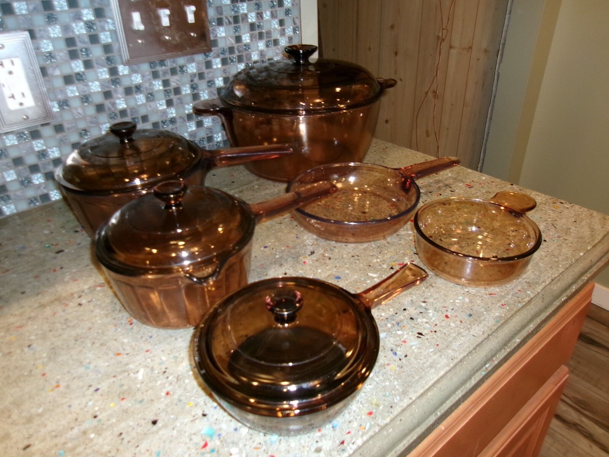 Glass Lid Brown Glass Pyrex Cookware Pyrex Corning Brown Glass