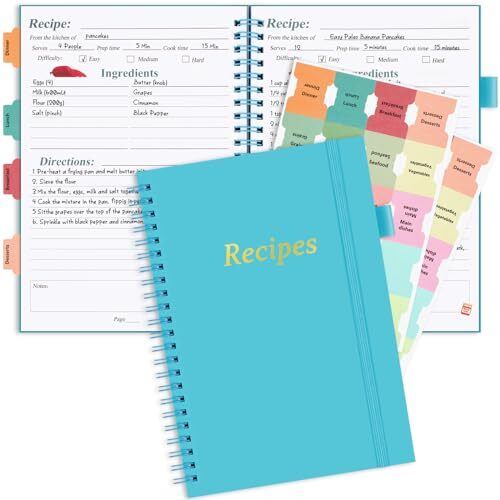 Customizable Blank Recipe Journal for Your Personal Creations