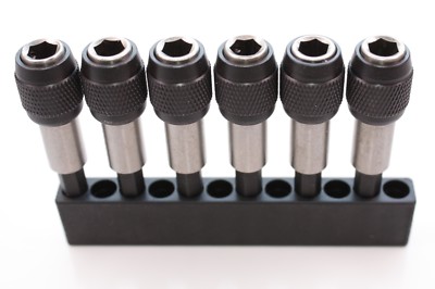 6 St. Bithalter magnetisch Quick-Release Adapter für Hex-Bits 6,35mm mit Halter