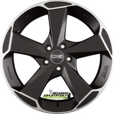 OZ Aspen HLT matt black polished 11x21 ET32 - LK5/112 ML66.46 Felge Alu