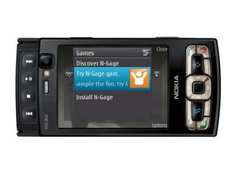 Nokia N95 8GB Original Unlocked 3G GSM 5MP Wifi GPS Slider Black Mobile Phones - Imagen 2 de 4