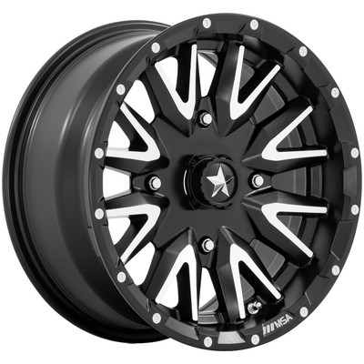 MSA Offroad M49 Creed 14x7 4x137 +10mm Black/Machined Wheel Rim 14'' Inch