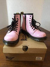 Dr. Martens Combat Boots Youth Girls US Youth 3 Pink Air Cushioned Soles Doc New