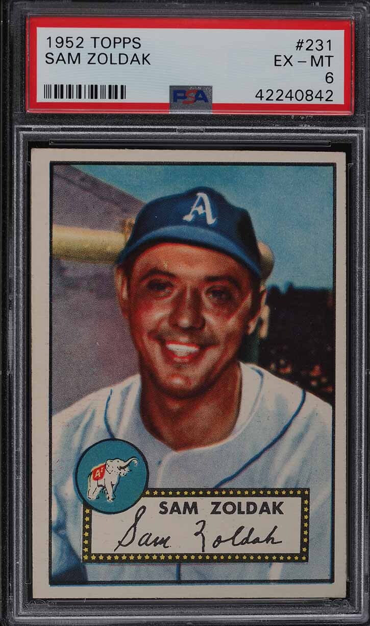1952 Topps Baseball Sam Zoldak #231 PSA 6