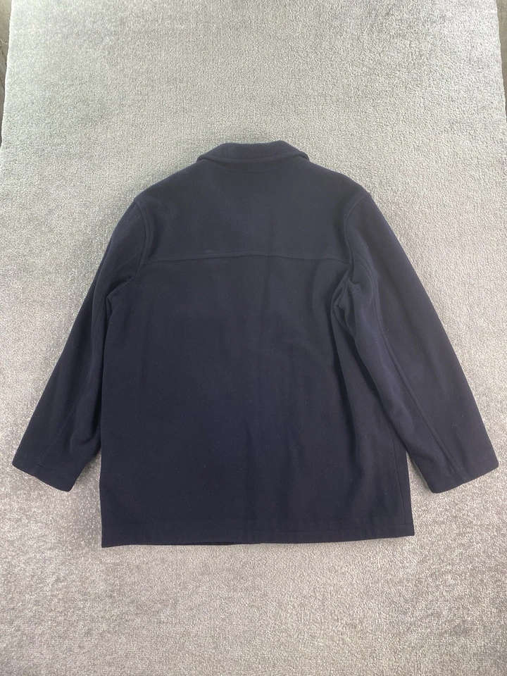 Винтажный J экипажа куртка мужская очень большой темно-синий шерсти твердого дизайнер роскошь бушлат - Изображение 3 из 4