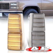 Clear Sequential LED Corner Signal Lights For 1994-2000 GMC C/K Suburban Yukon