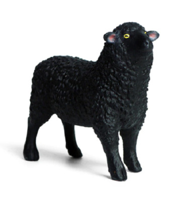 7.5cm Mini Black Sheep Goat Argali Alpaca PVC Toy Animal Figure Kids Gift 