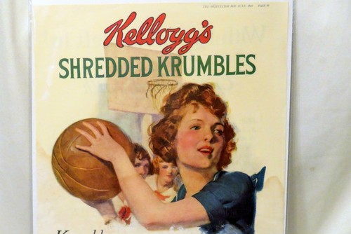 Kellogg's Shredded Krumbles Original 1920 Color Ad Large 10 1/2" x 15 1/4" - Picture 2 of 4