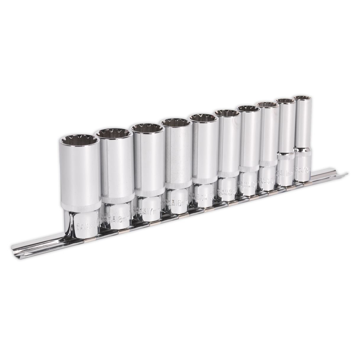 Sealey Socket Set 10pc Deep 3/8""Sq Drive Total Drive AK69910D