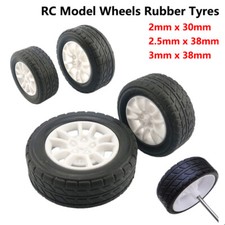  30mm / 38mm RC Model Wheels Rubber Tyres Vehicle Toy Car Plastic Hubs DIY 1:20