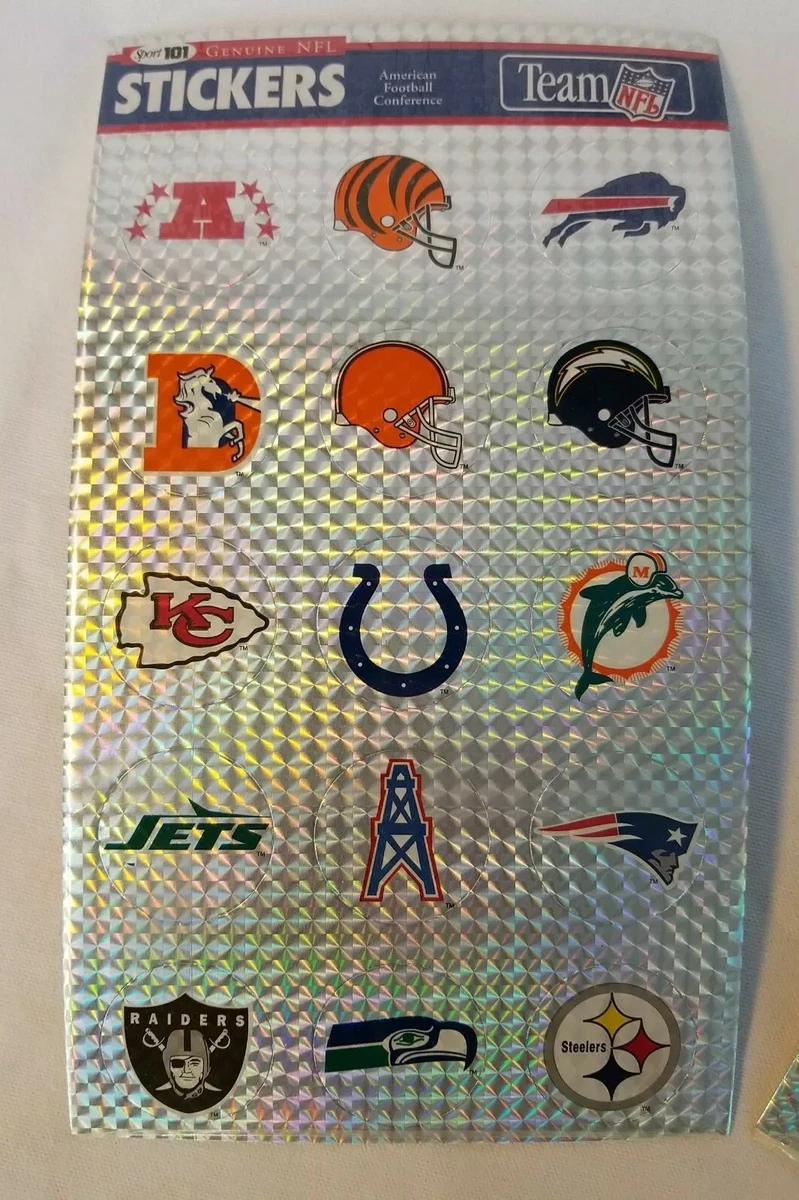 🔥Holographic NFL Team Logo Stickers 1993 Retro Logos 30 Teams + AFC/NFC Logo🔥