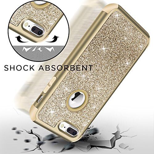 for iPhone 8 Plus, iPhone 7 Plus Case, Heavy Duty Protective Bling Glitter Spark - Picture 2 of 7