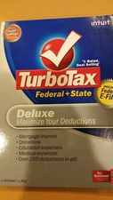 Turbotax 2008 Deluxe with state. Turbo tax Preowned 
