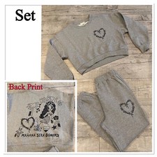 Karol G Ma ana Sera Bonito Grey SET Crop Sweater  Jogger Pants Bichota TQG