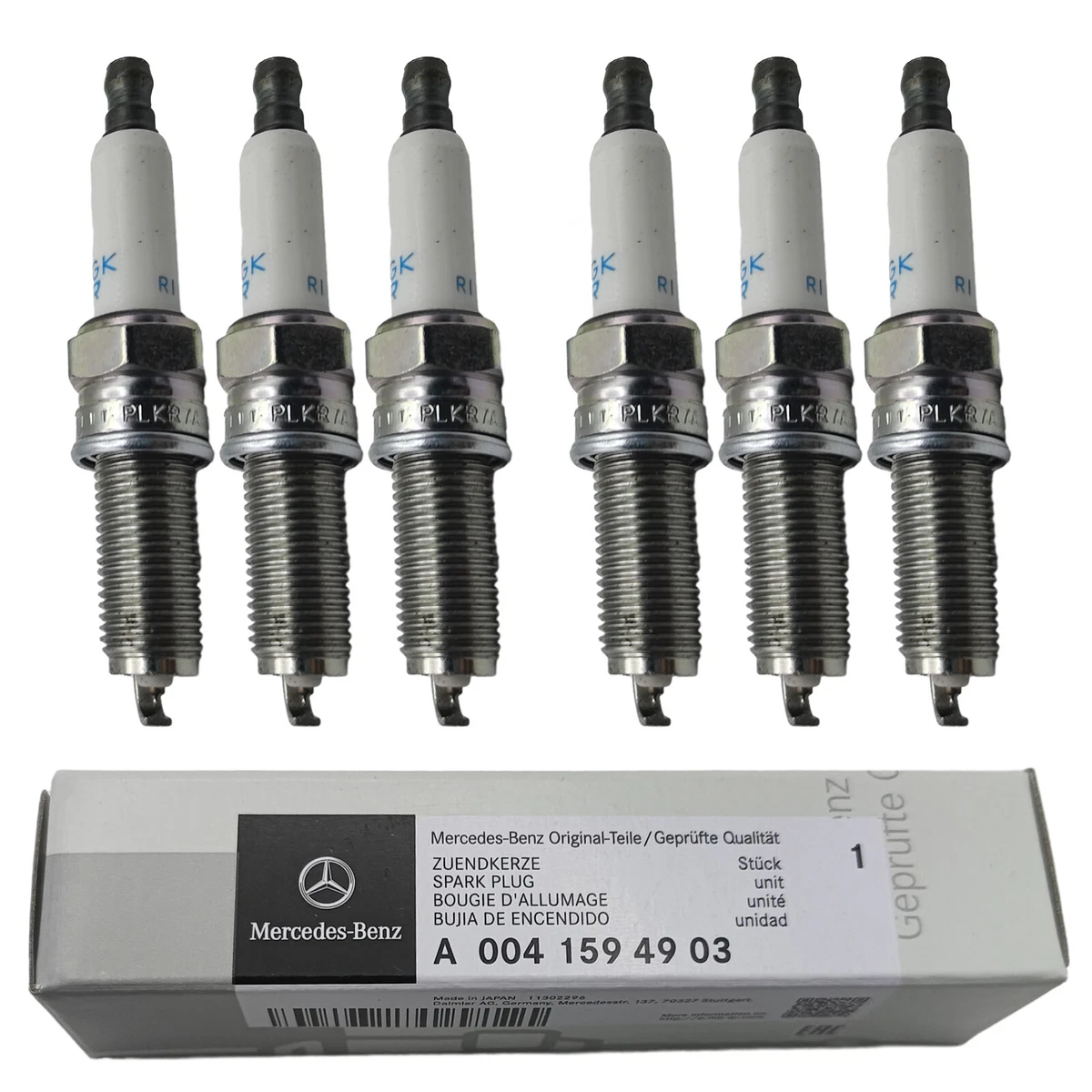 6PC PLKR7A Spark Plugs For Mercedes Benz C230 C250 C300 CL550 E350