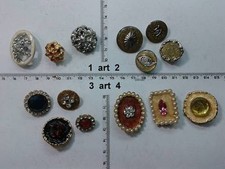  lotto bottoni gioiello smalti strass pietre murrine buttons boutons vintage g2
