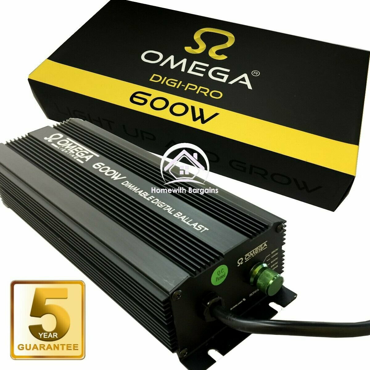 600w Grow Light Kit OMEGA PRO Dimmable Digital Ballast, HPS