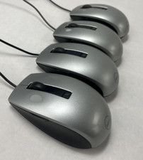 Dell M-UAV-DEL8 Silver USB Optical Scroll Mouse with 6 Buttons 4K93W Lot of 4
