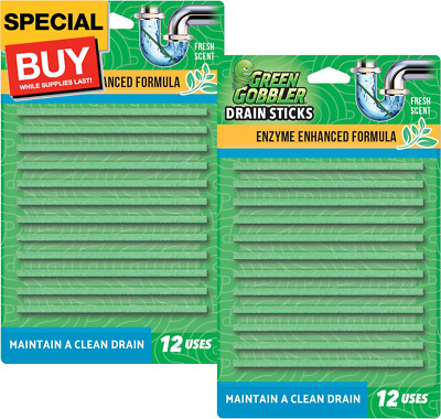 Drain Cleaner & Deodorizer FRESH SCENT Sticks for Toilet Tanks, Sinks, Bathtub D