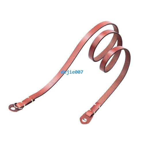 CANPIS Real Leather Shoulder Neck Strap with Box for Fuji Leica Color Brown - Afbeelding 1 van 11