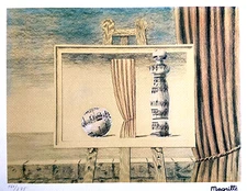 René Magritte Lithograph COA Original Signed Op Numbered By Hand Stamped