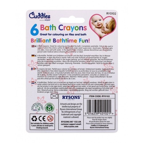 Washable Baby Bath Crayons Pack of 6 for Toddler Child Fun Play Educational Toy - Picture 4 of 8
