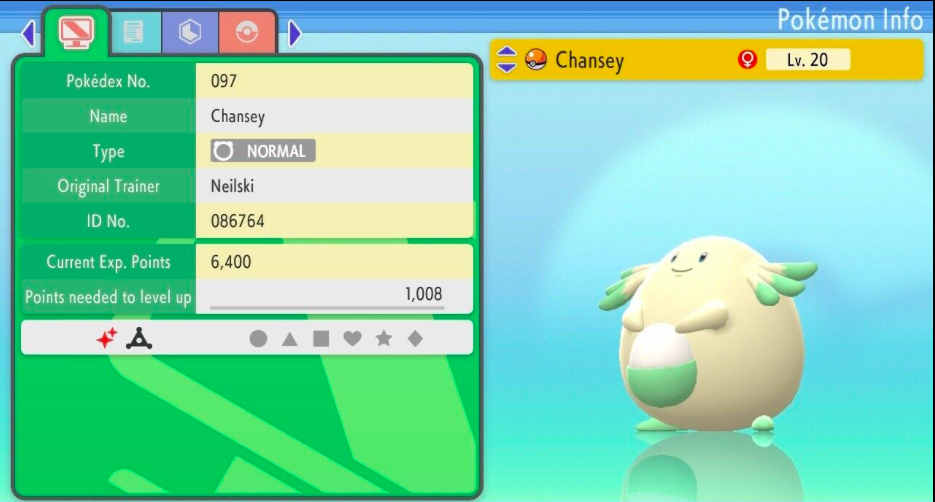 Pokemon Brilliant Diamond Shining Pearl 6IV Shiny CHANSEY MAX