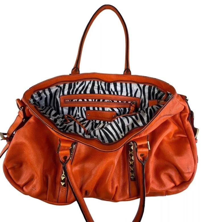 Bolso Cartera Fenn Wright Manson Extra Grande de Cuero Naranja. Foto 3 de 4