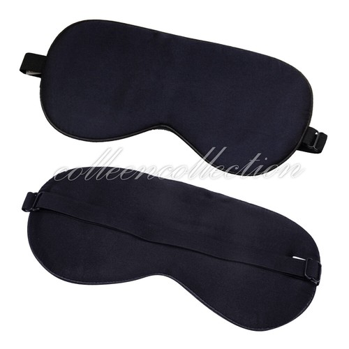 Soft Silk Sleeping Eye Mask Blindfold Lights Out Office Home Travel Relax Sleep - Picture 10 of 10