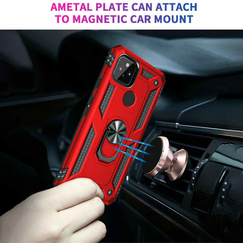 Case Ring Kickstand Armor Shockproof Hybrid Cover For Google Pixel 5a 5G 4XL