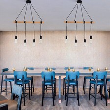 Kitchen Light Fixtures, Rustic Dining Room Light Fixture with 4 E26 Bulb Sockets