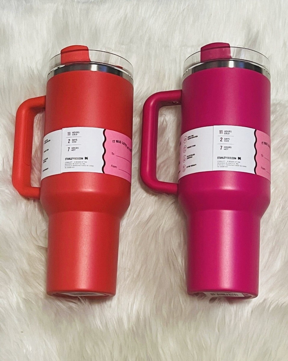 Stanley 40oz Tumbler 2024 Valentine's Day Cosmic Pink And Target