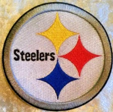 Pittsburgh Steelers 3.5" Iron On Embroidered Patch ~ Free Tracking!