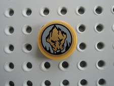 Lego 1 x piastrella 14769pb052 perla oro 2x2 rotondo adesivo Ninjago 70747