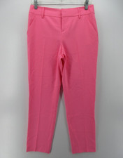 Alice Olivia Pants Women 2 Pink Straight Trousers Career Office Lined Preppy