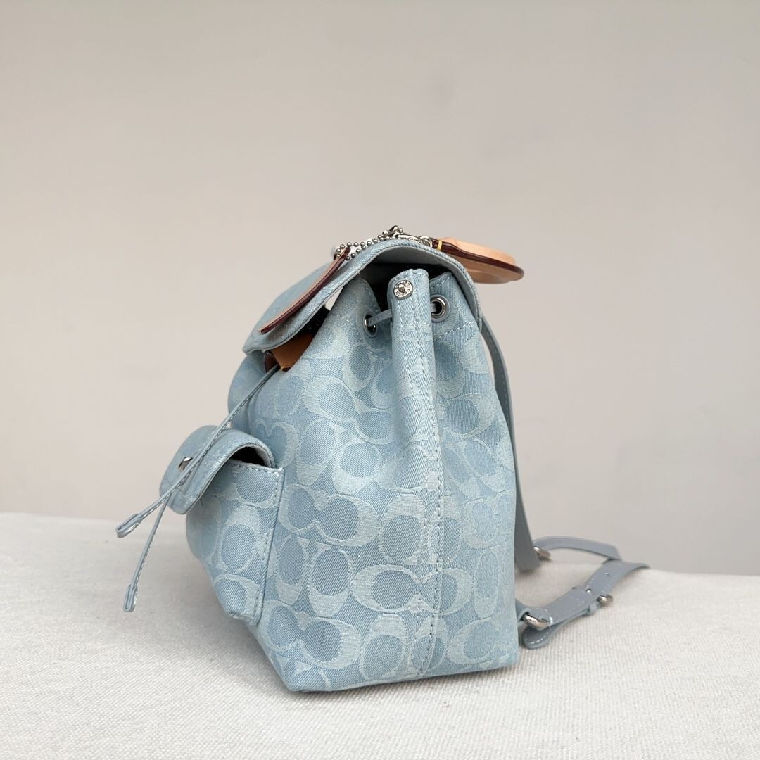 COACH Leah Backpack 21 Signature Denim black CJ833 Outlet JP COACH Leah Backpack 21 Signature Denim black CJ833 Outlet JP