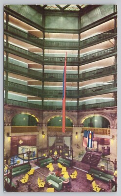 Denver Colorado, Brown Palace Hotel Lobby Atrium, Vintage Postcard