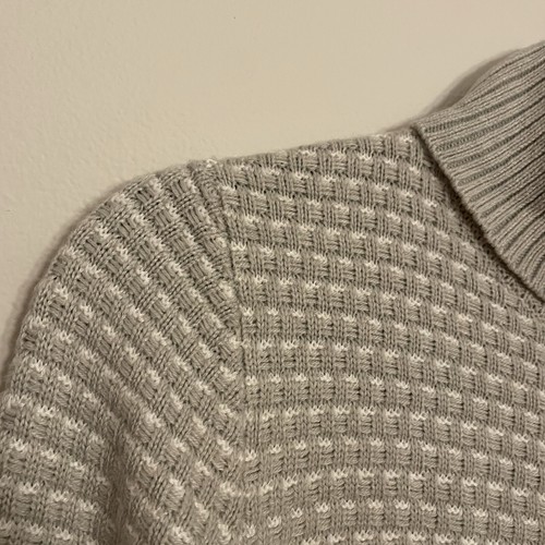 J.Crew Factory Women S Gray Textured Knit Pullover Fitted Turtleneck Sweater - 第 5/9 張圖片
