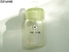 Lot of 10Pc Vintage Laboratory Glass weighing bottles 31x46mm